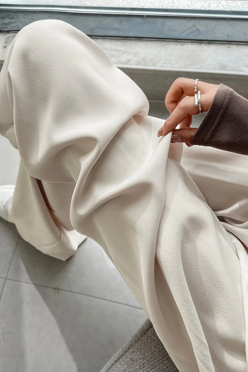 Comfortable Wide-Leg Trousers with Drawstring Waist for Women