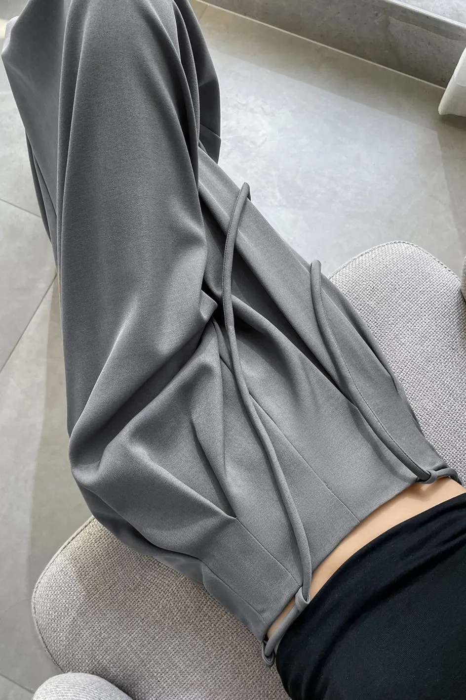 Comfortable Wide-Leg Trousers with Drawstring Waist for Women