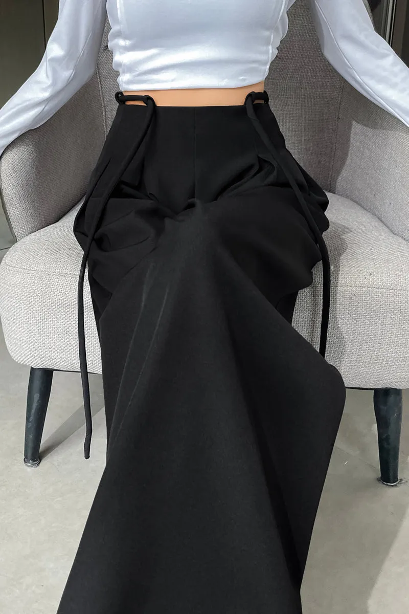 Comfortable Wide-Leg Trousers with Drawstring Waist for Women