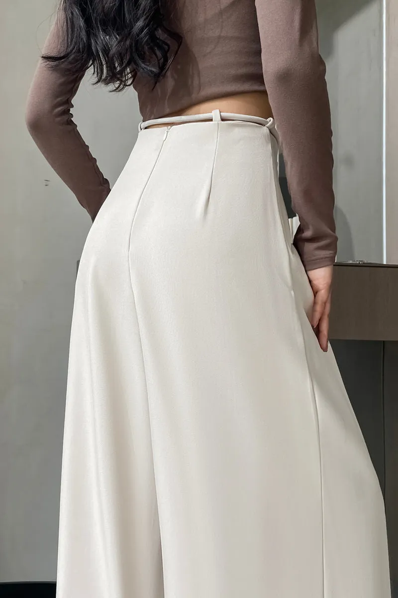 Comfortable Wide-Leg Trousers with Drawstring Waist for Women