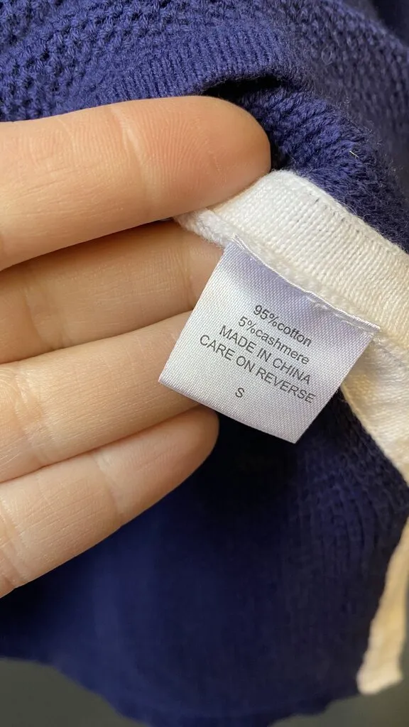 Cotton Cashmere Waffle Sweater