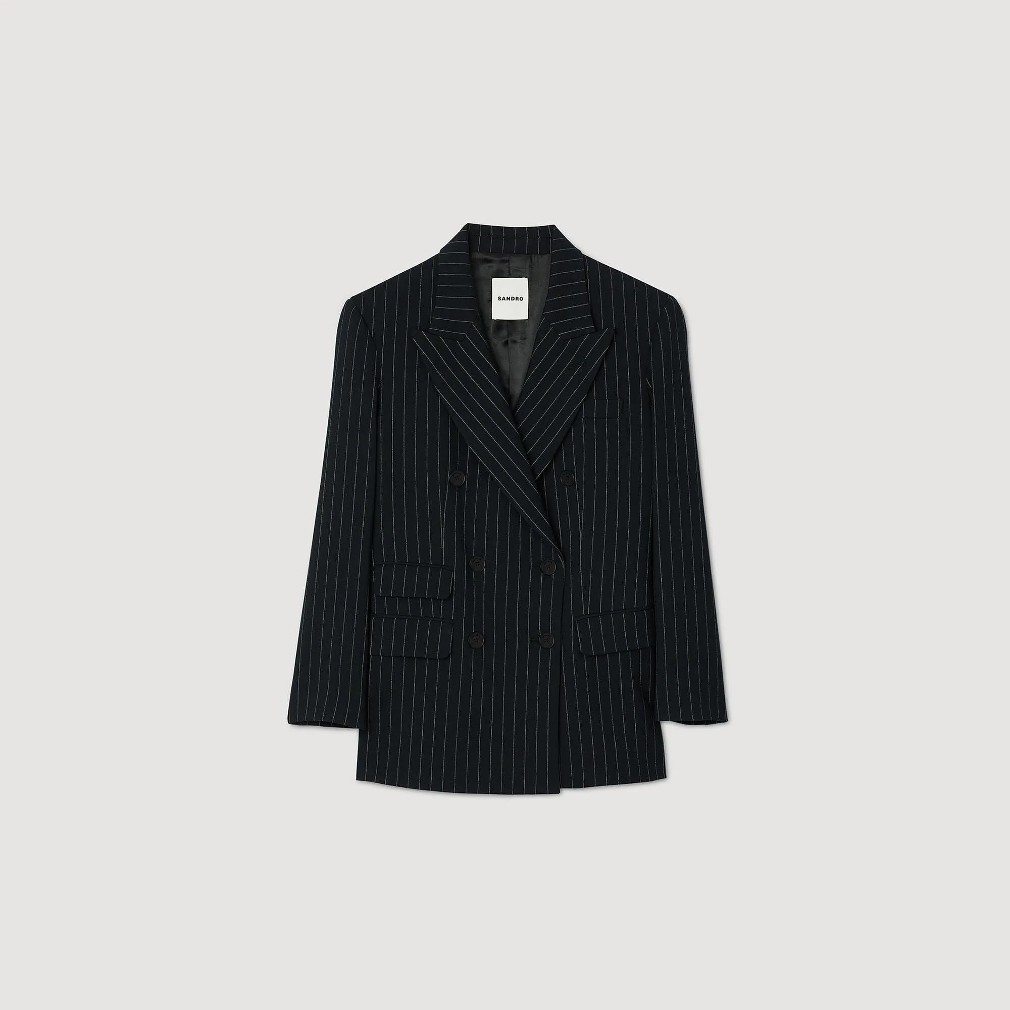 Courbevoie Striped Suit Jacket Black