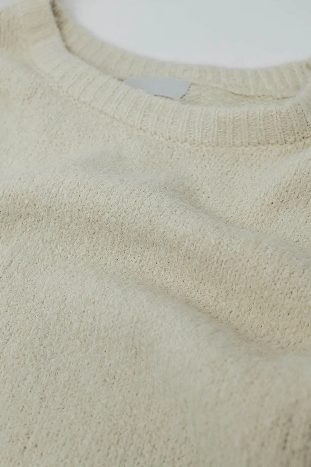 Cozy Balloon Sleeve Jumper in Cream
