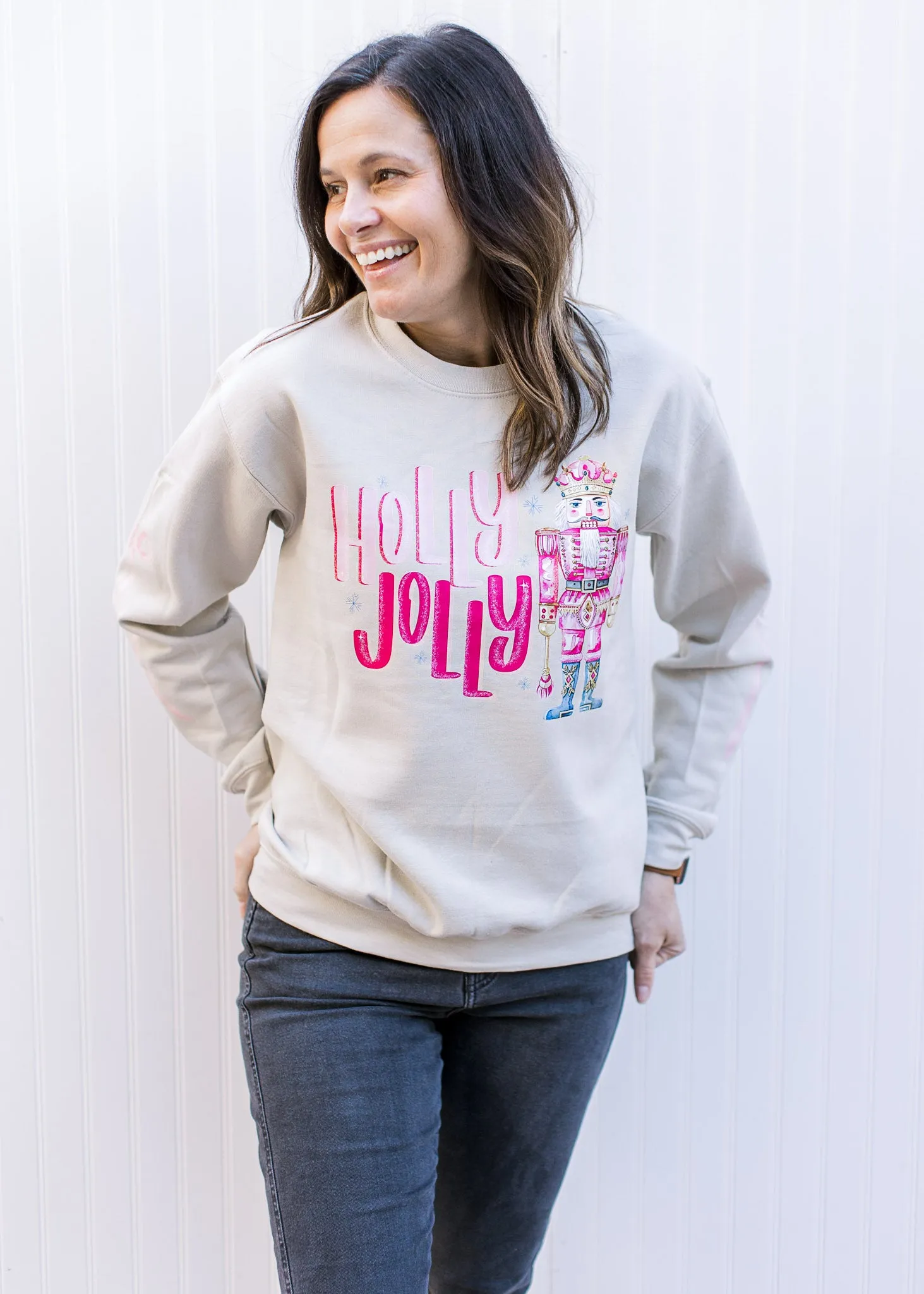 Cream Holly Jolly Sweatshirt