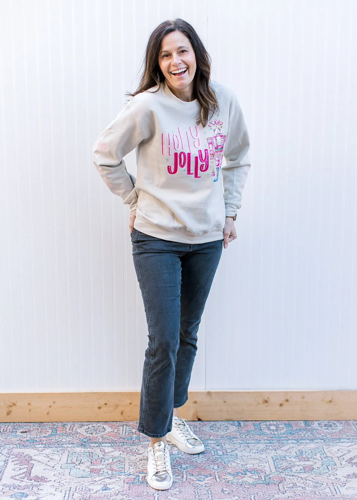 Cream Holly Jolly Sweatshirt