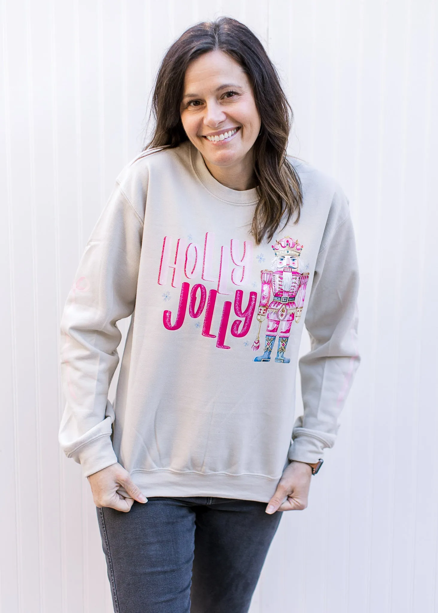 Cream Holly Jolly Sweatshirt