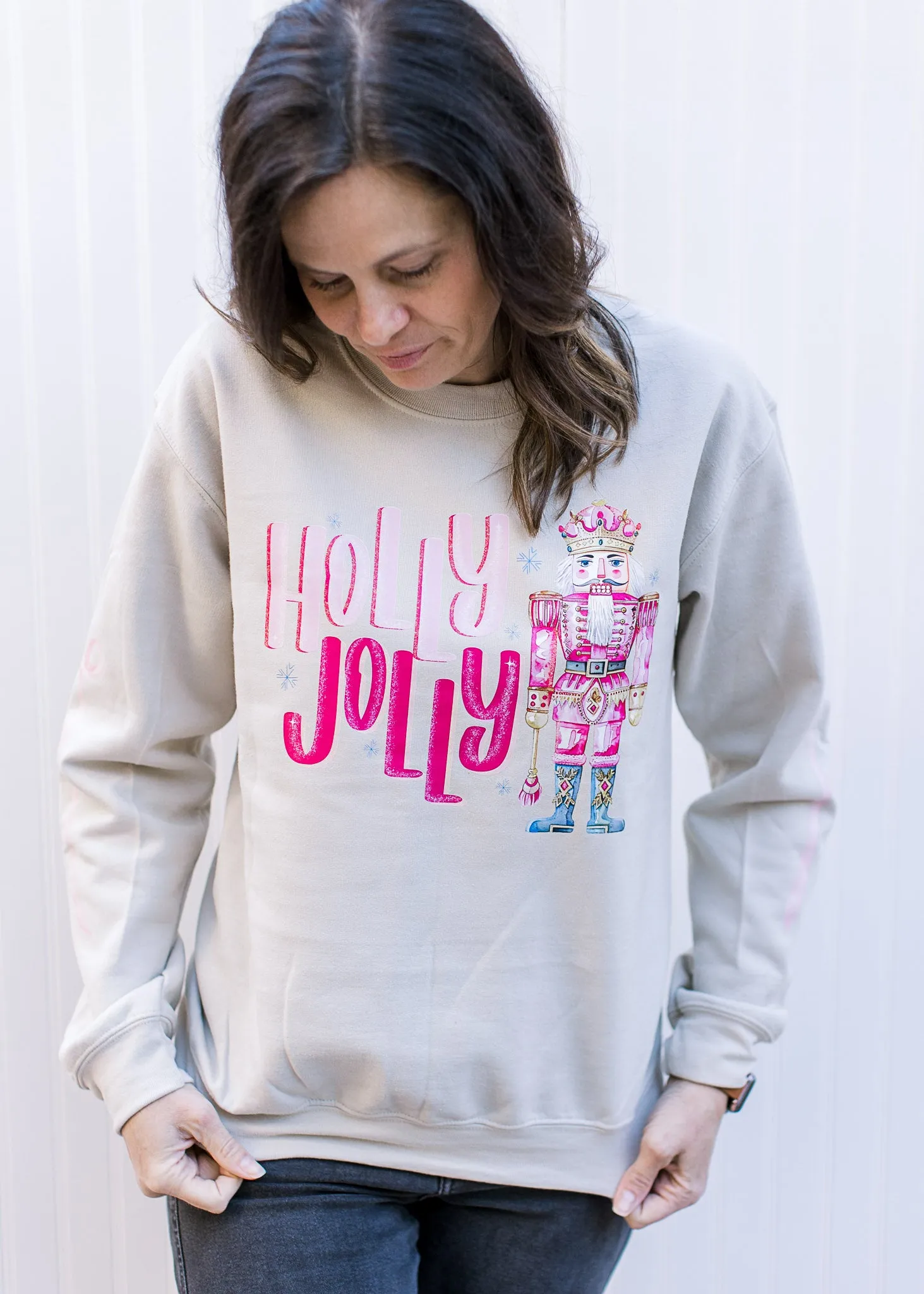 Cream Holly Jolly Sweatshirt