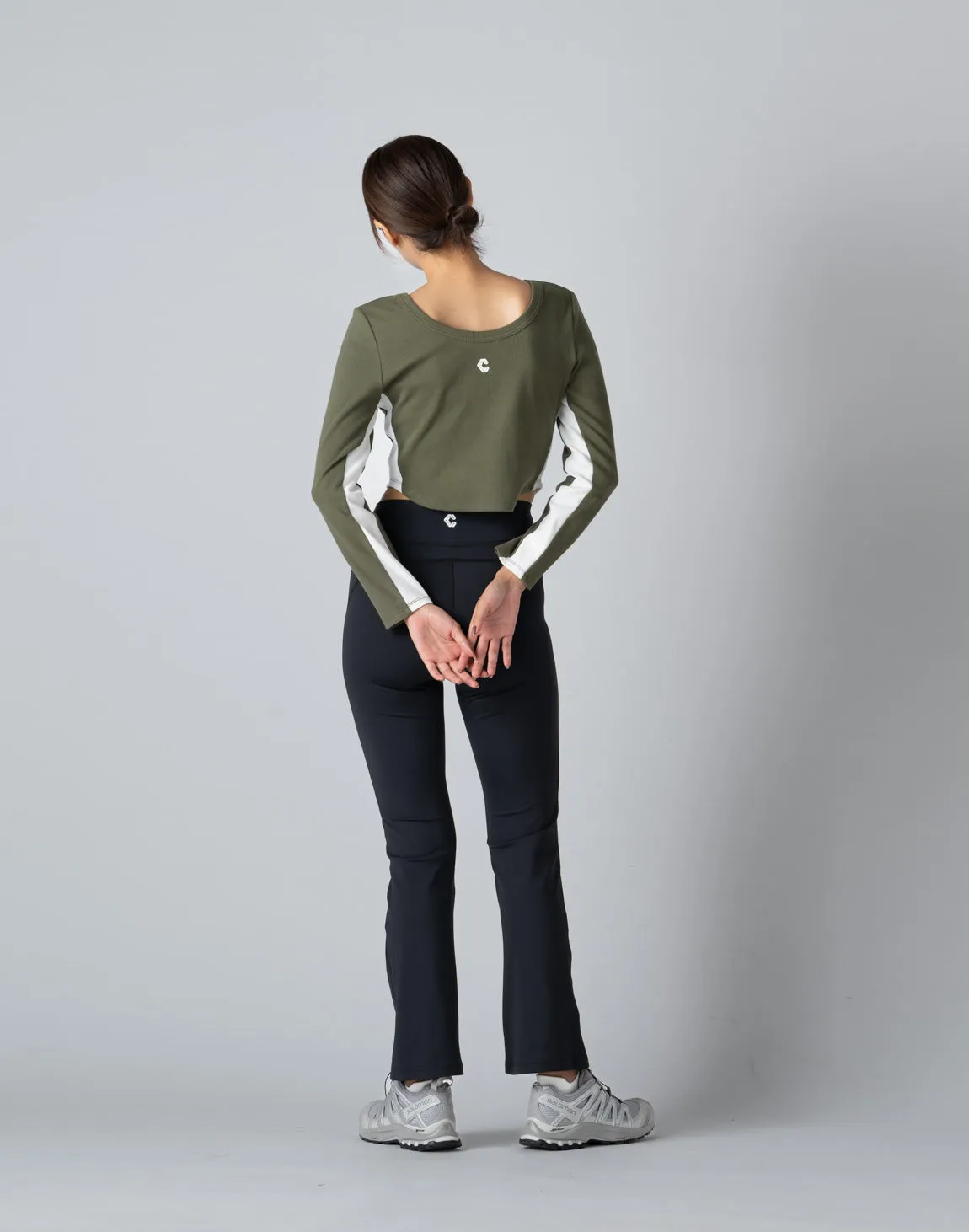 CRONOS WOMEN 2WAY LONG SLEEVE【KHAKI】