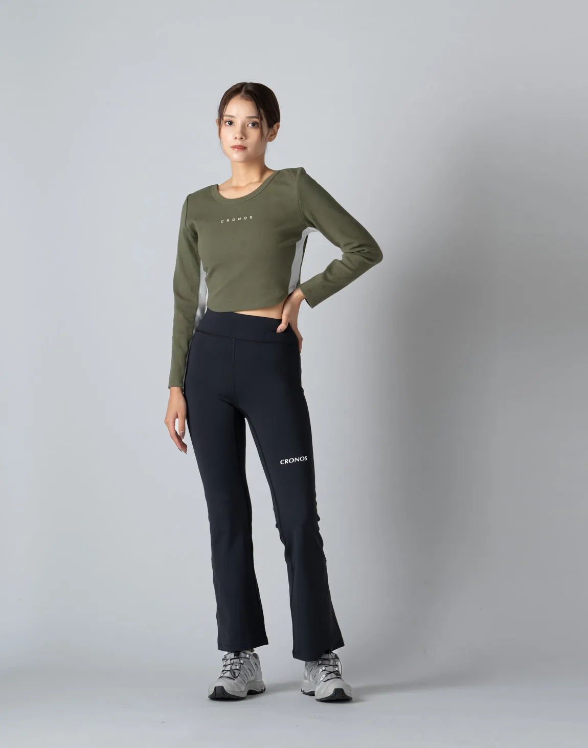CRONOS WOMEN 2WAY LONG SLEEVE【KHAKI】