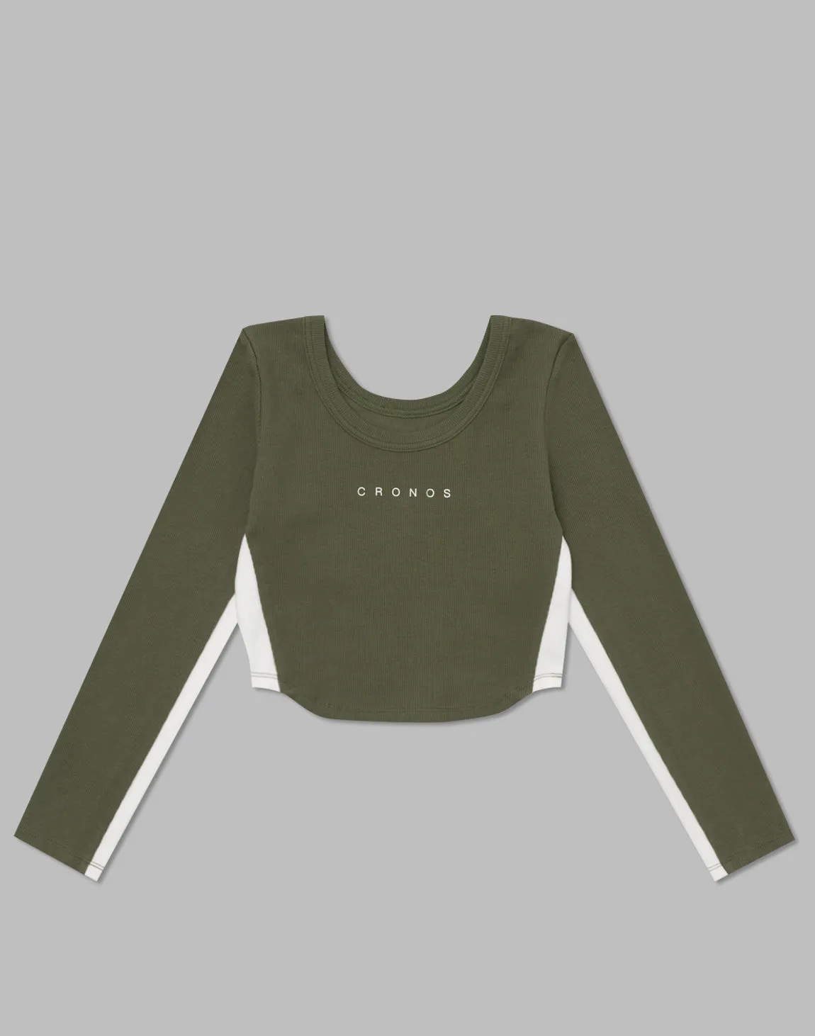 CRONOS WOMEN 2WAY LONG SLEEVE【KHAKI】