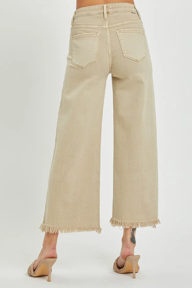Dale- High Rise Crop Wide Leg Pants