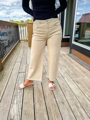 Dale- High Rise Crop Wide Leg Pants