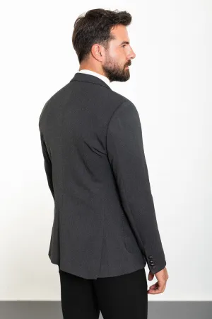 Dark Grey Double-Breasted Blazer