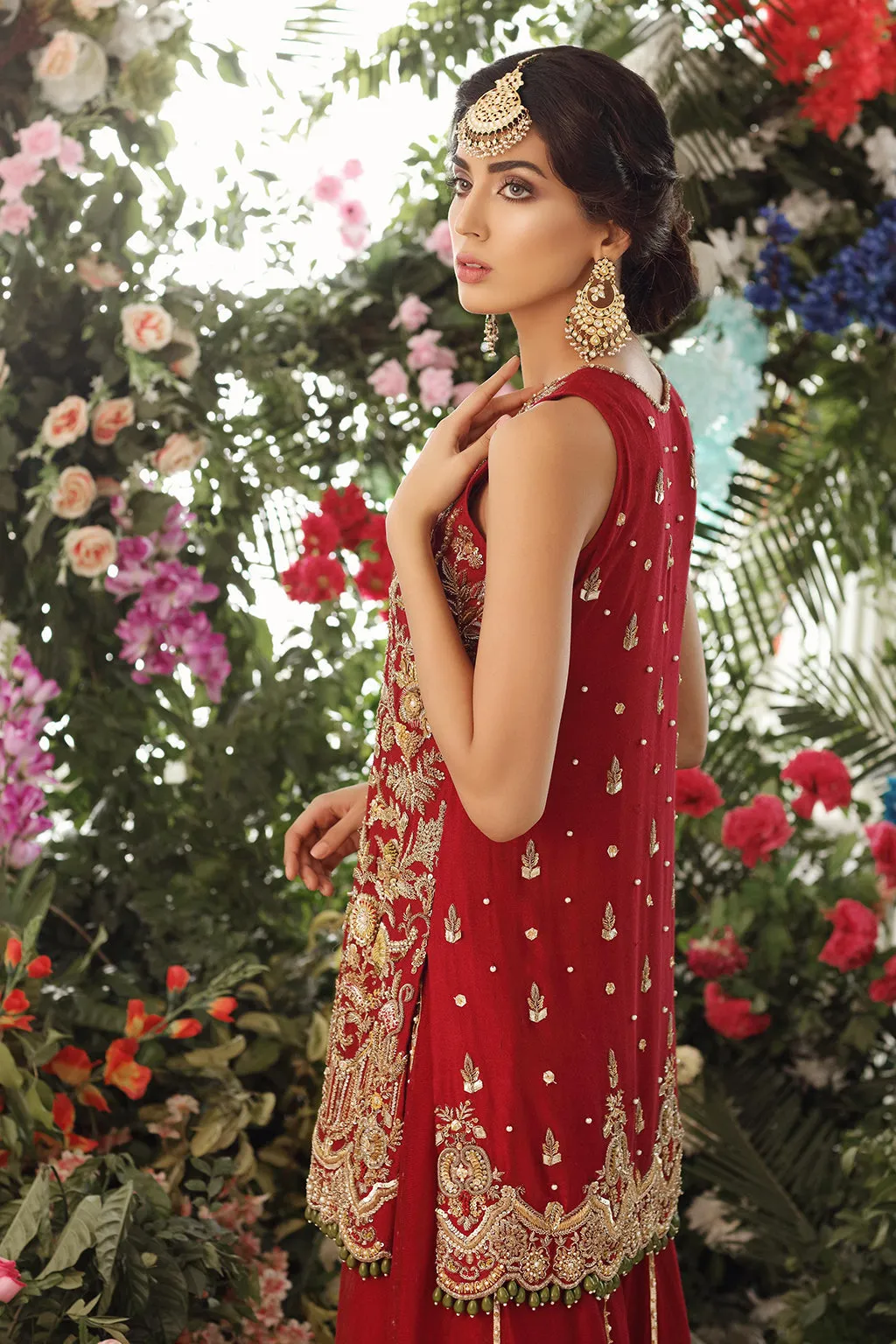 Deep Maroon Shirt Lehenga for Pakistani Wedding Dresses