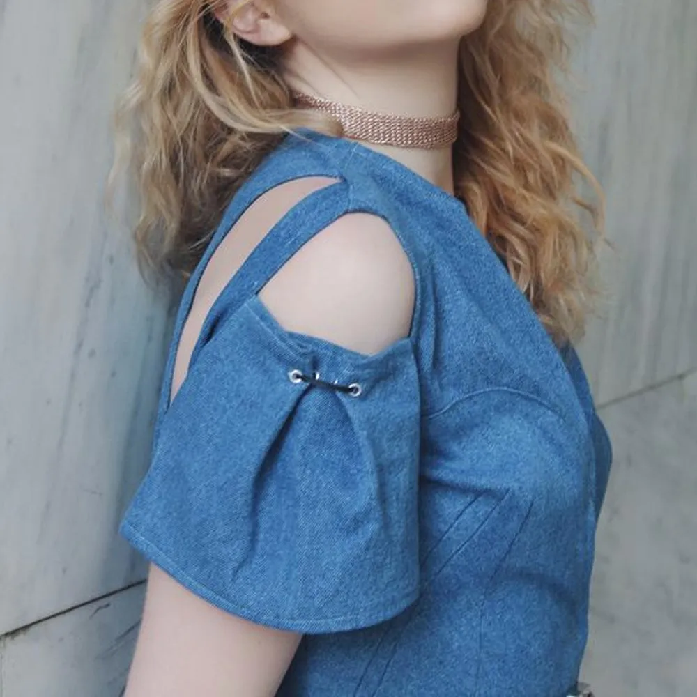 Denim Wrap Dress