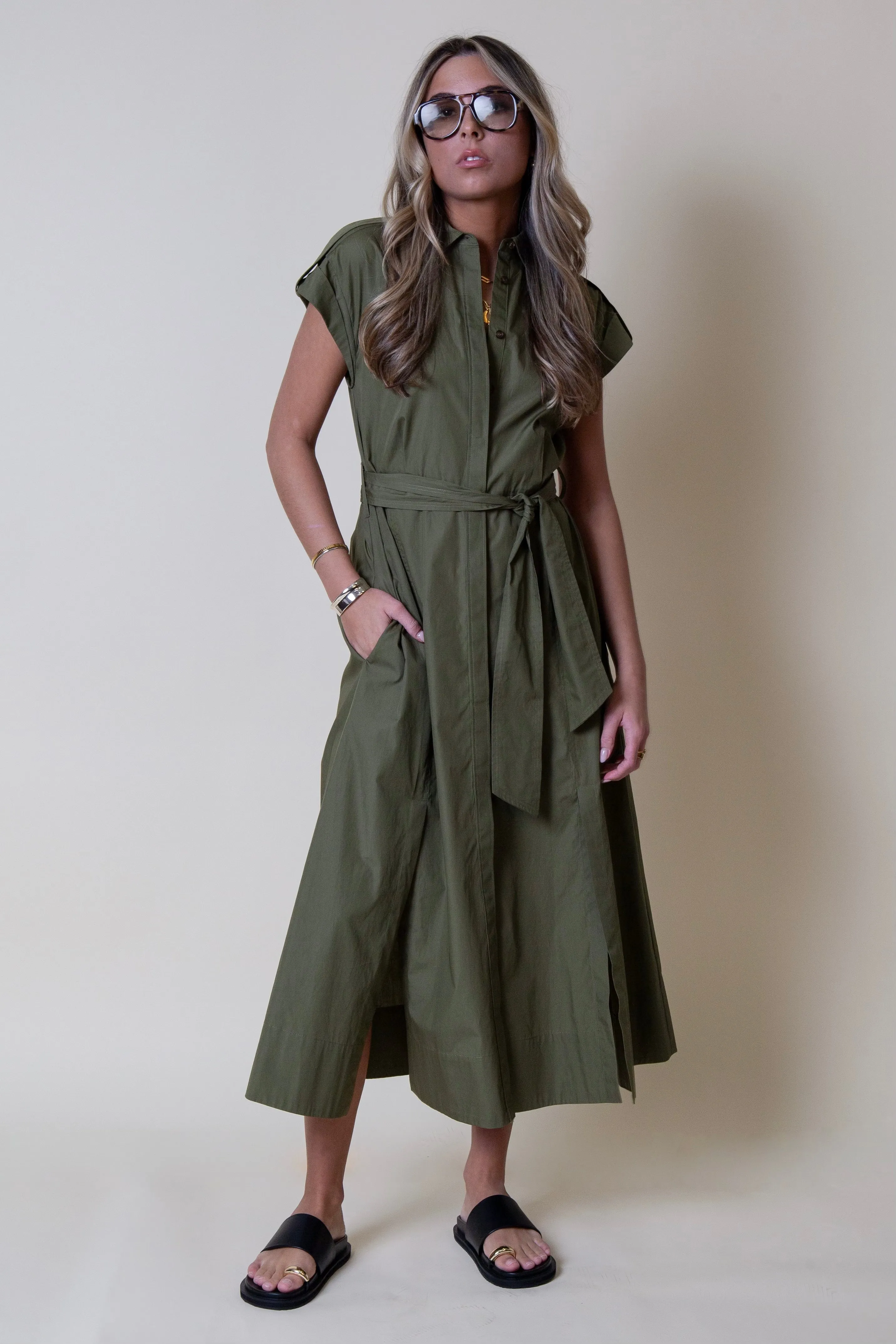DEREK LAM | Haley Shirt Dress - Hunter