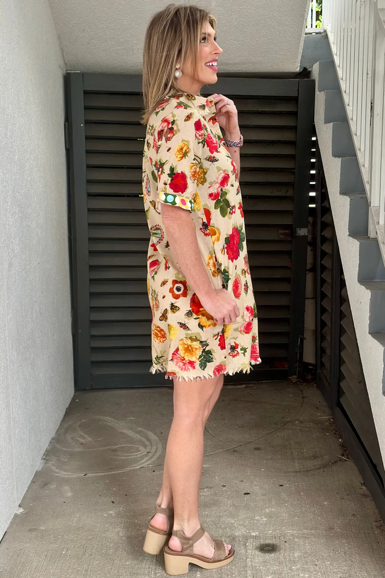 Dizzy Lizzie Botanical Print Chatham Dress