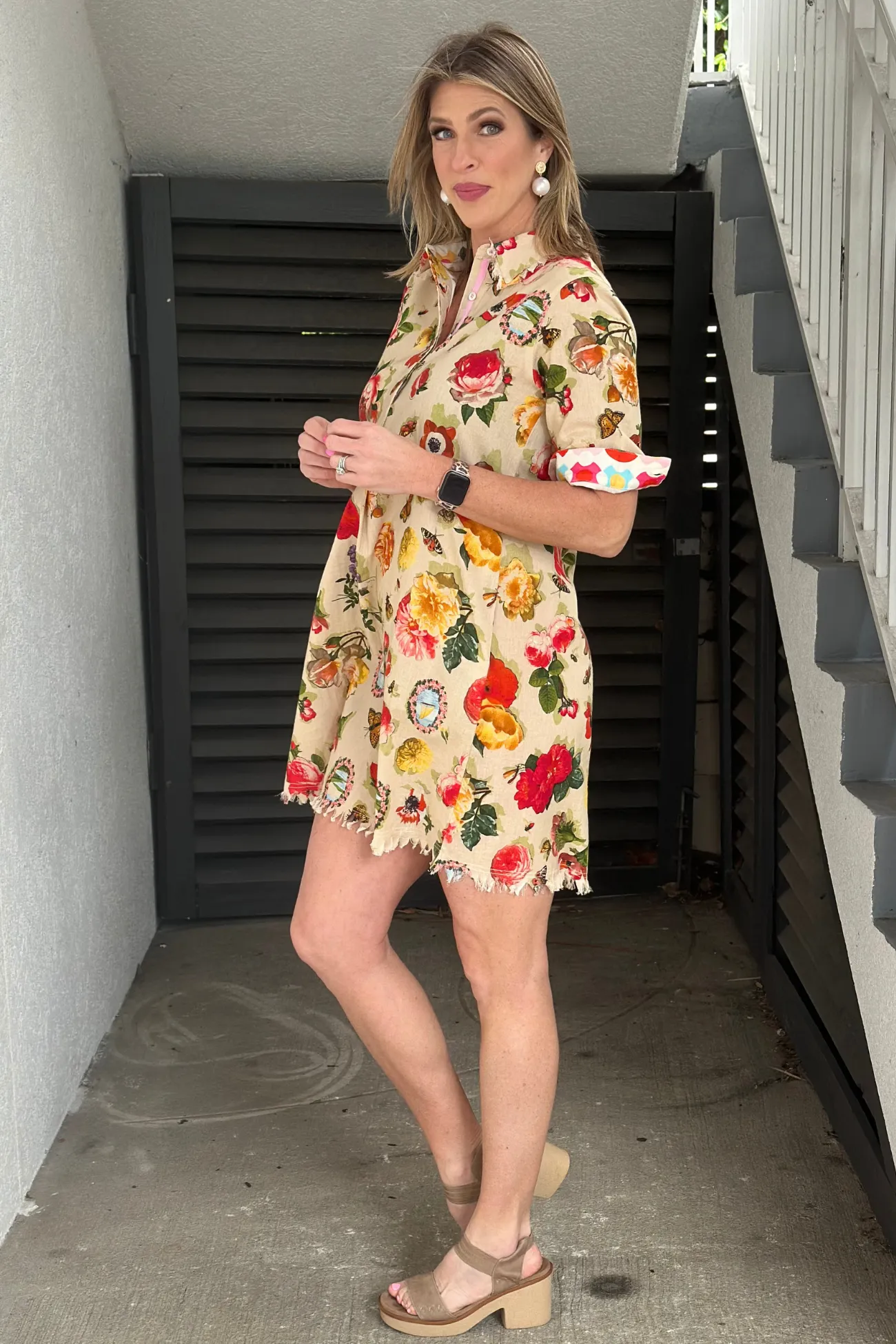 Dizzy Lizzie Botanical Print Chatham Dress