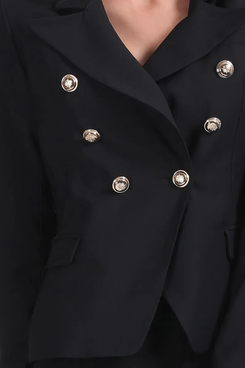 Double Breasted Blazer Coat Elegant Slim Suit Jacket Gigi Hadid Style