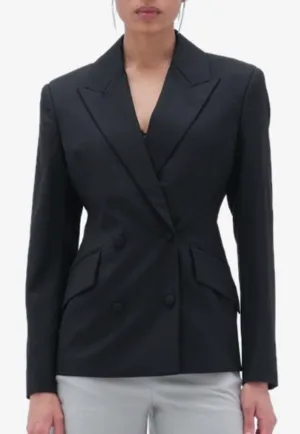 Double-Breasted Fitted Blazer