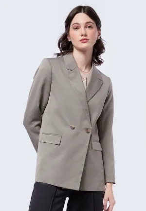 Double Breasted Long Sleeve Blazer