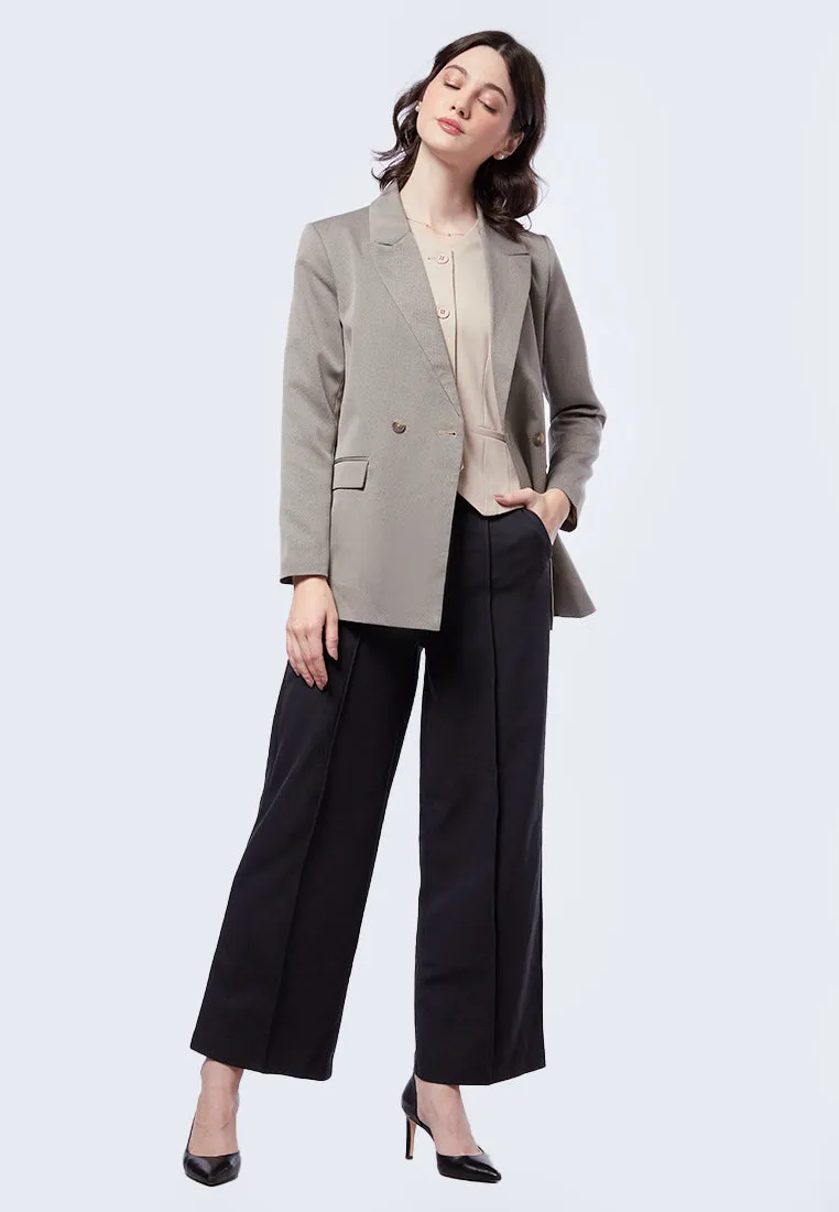 Double Breasted Long Sleeve Blazer
