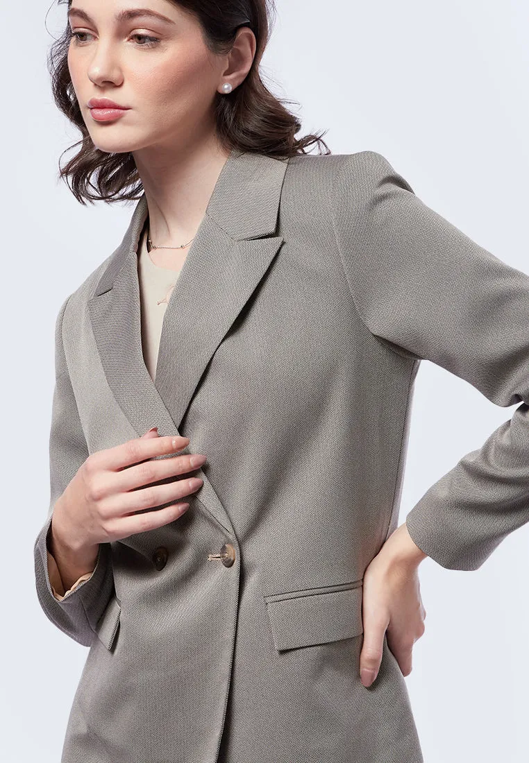 Double Breasted Long Sleeve Blazer