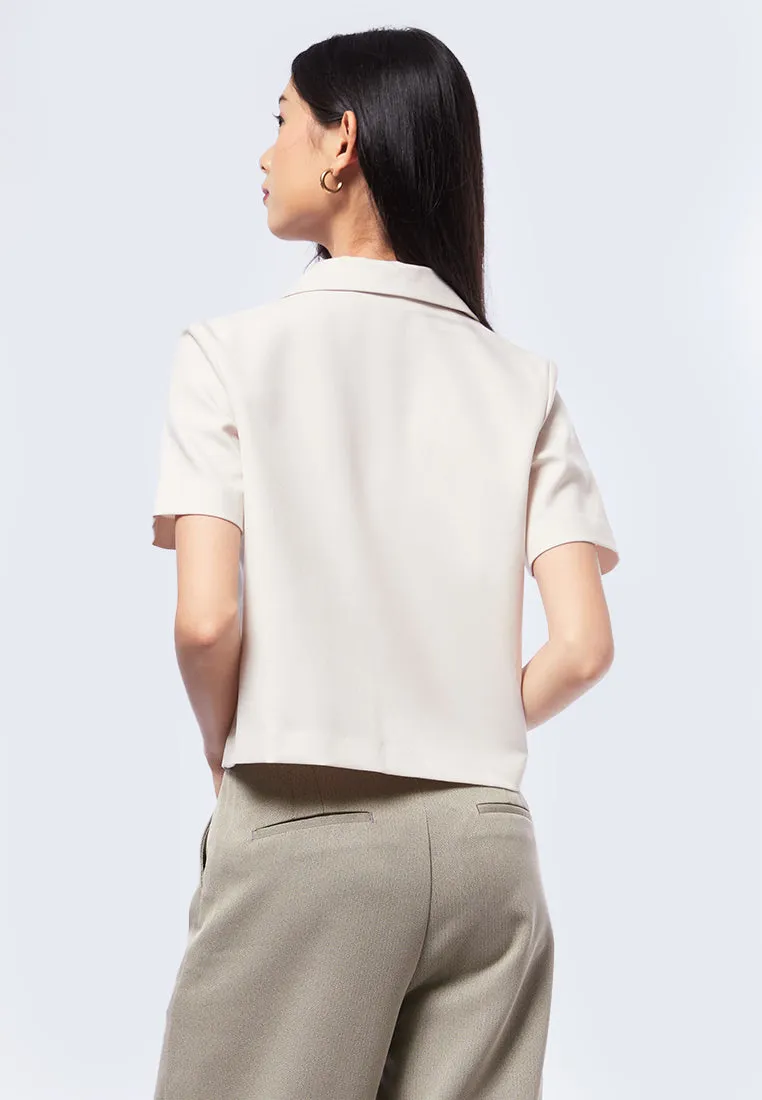 Double Breasted Short Sleeve Blazer