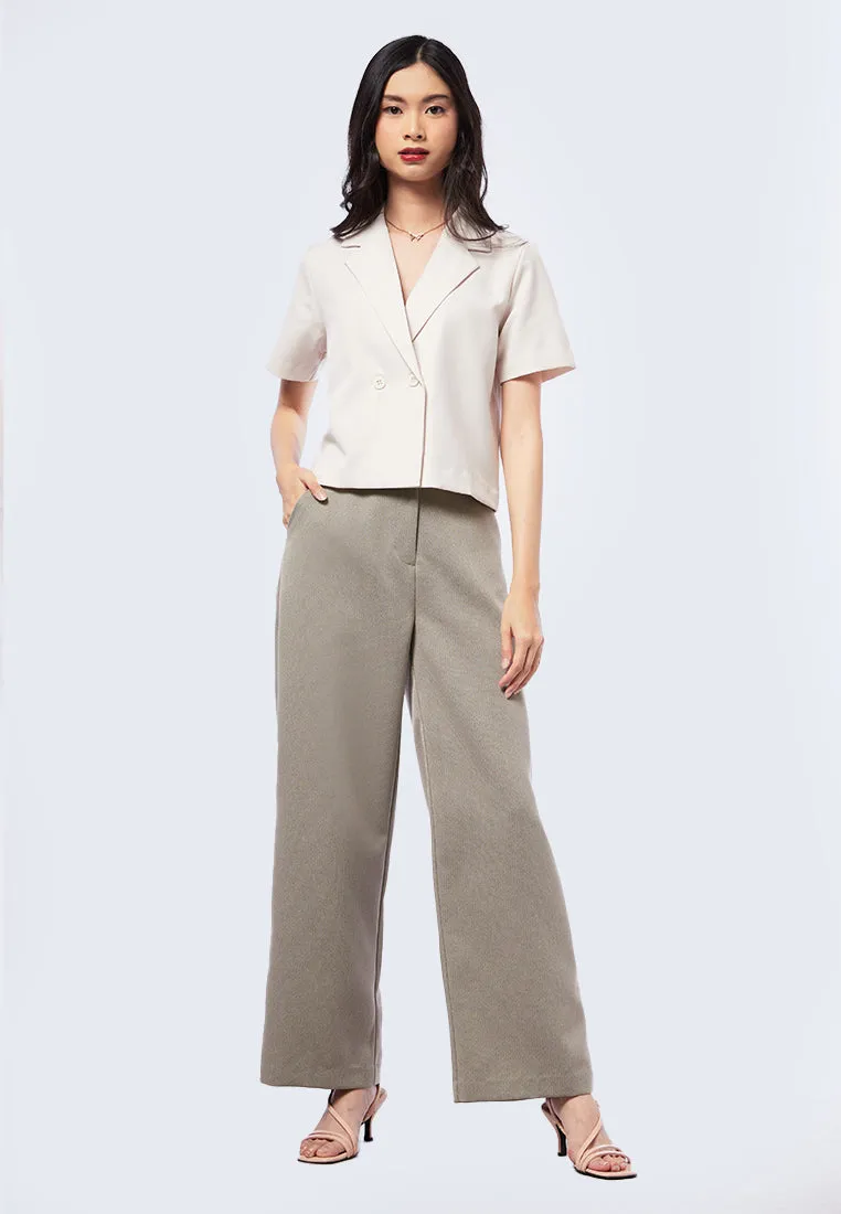 Double Breasted Short Sleeve Blazer