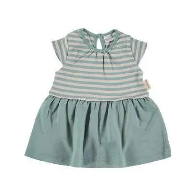 Dress and Nappy Cover Green and Sand