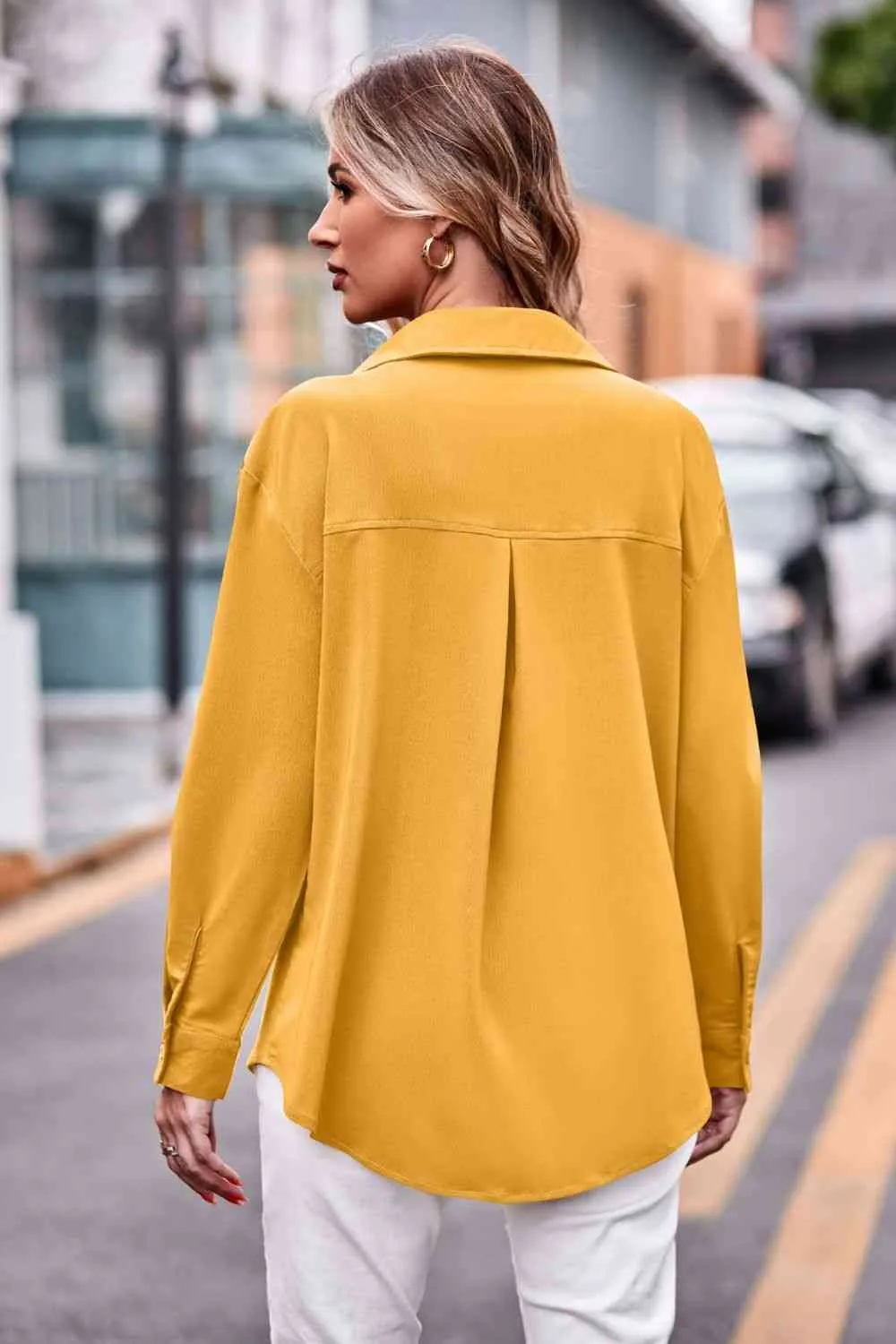 Dropped Shoulder Longline Shirt with Pockets (6 Colors)