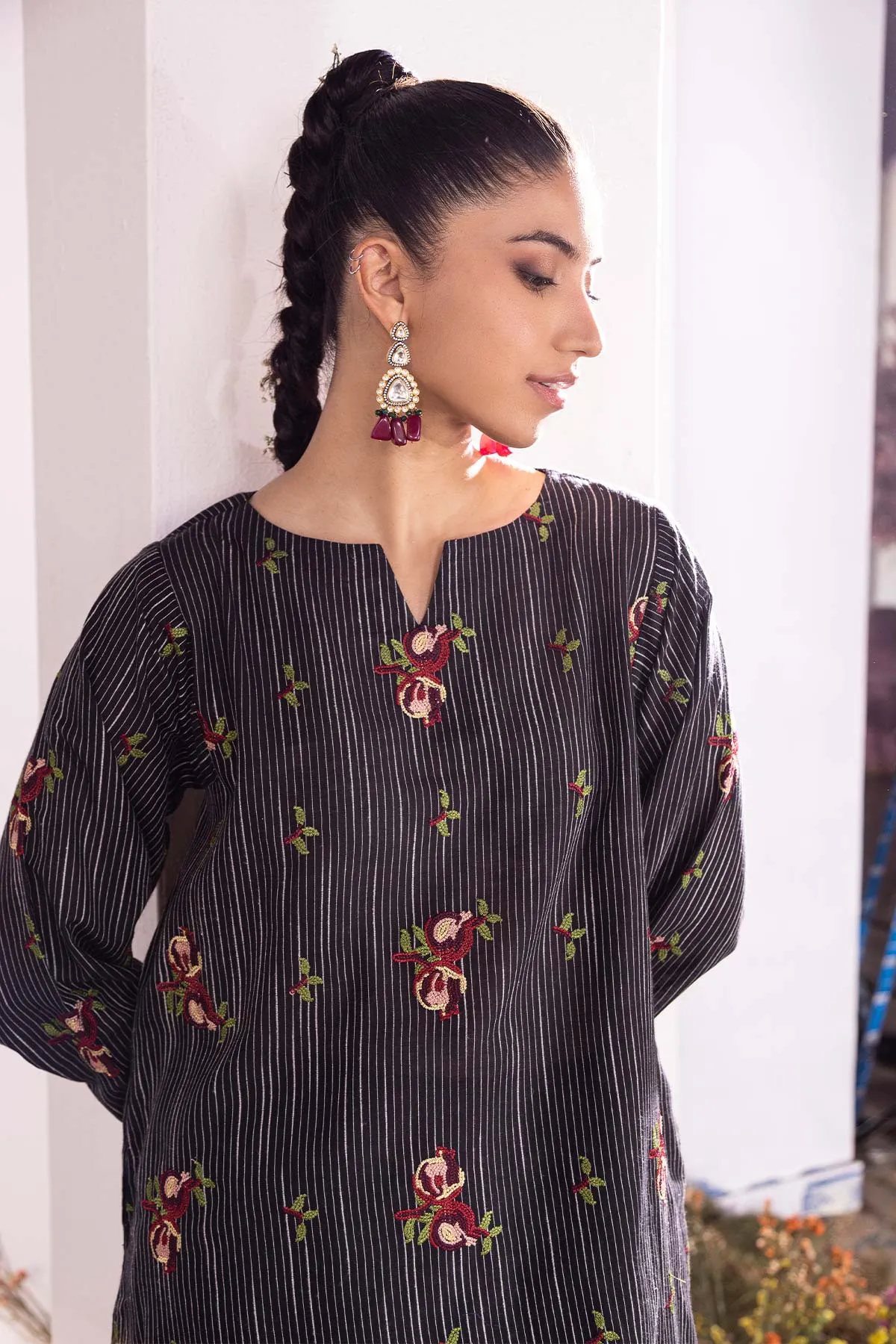 Dyed Embroidered Shirt
