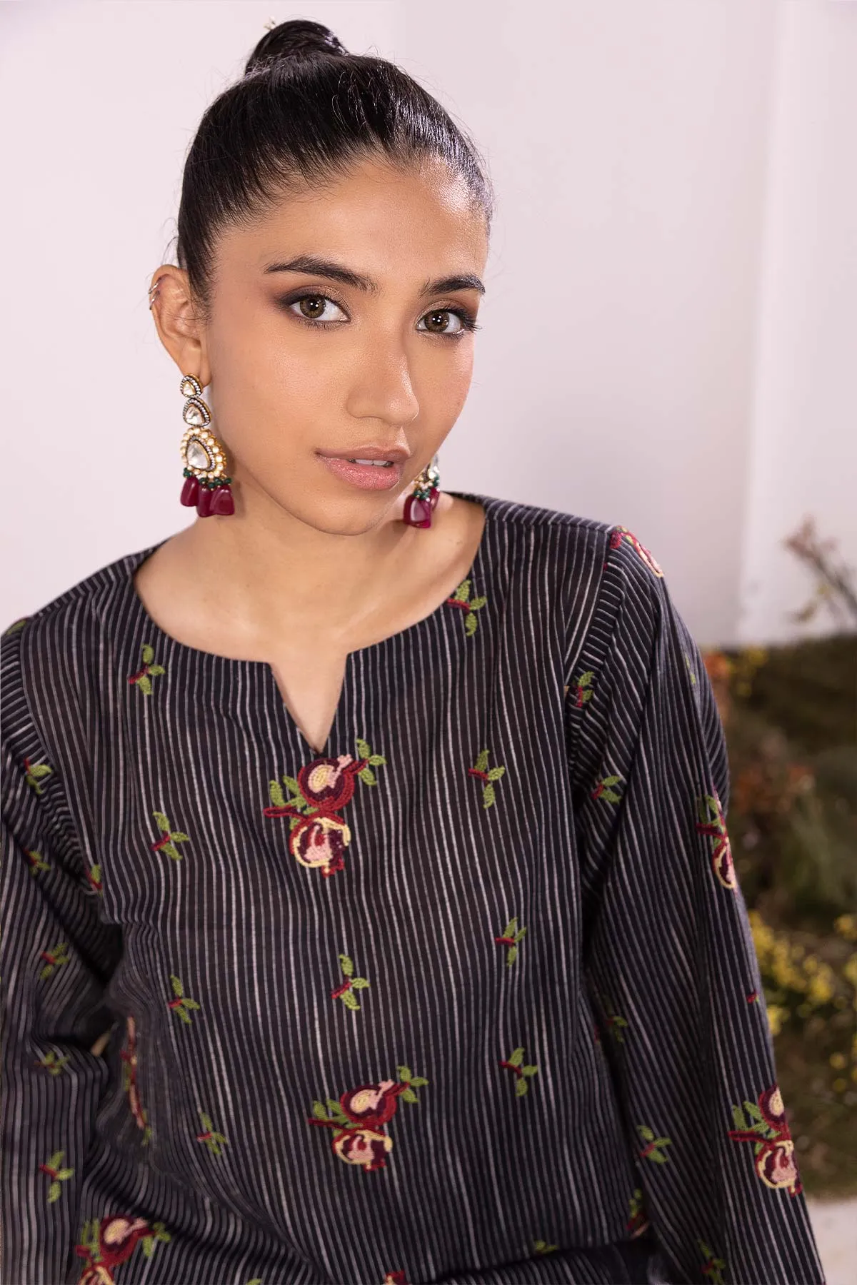 Dyed Embroidered Shirt