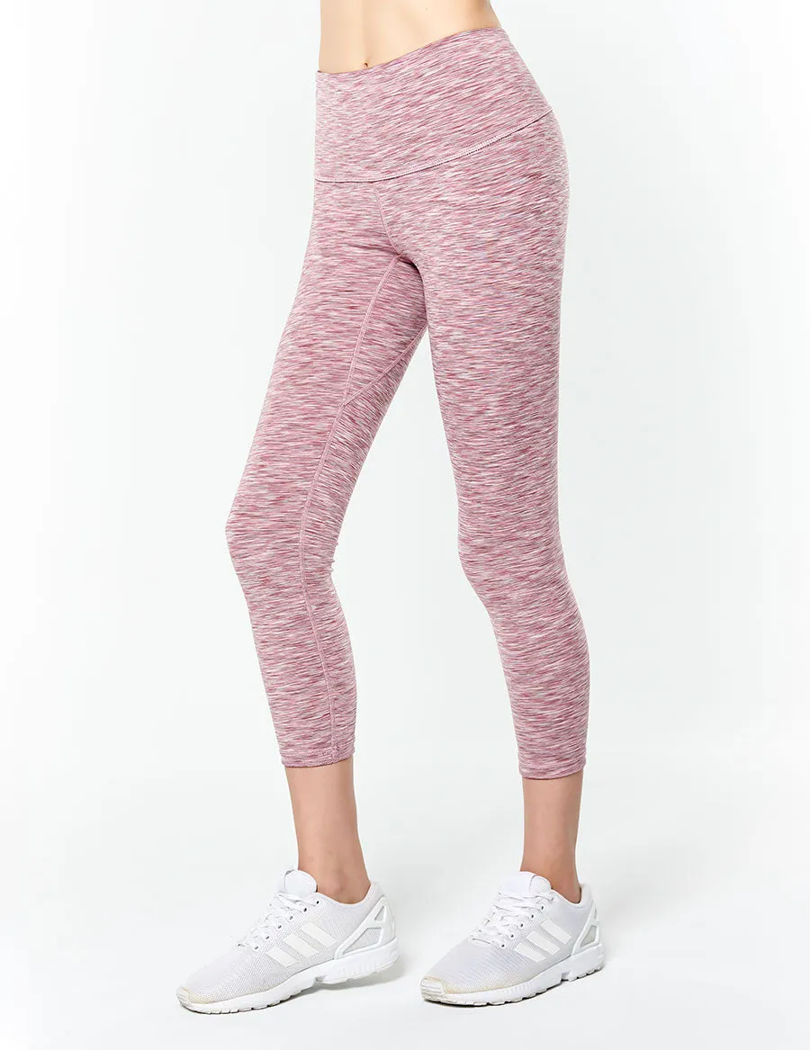 easyoga LESPIRO Strike Out Cropped Tights - X12 Berry/Mint Stripe