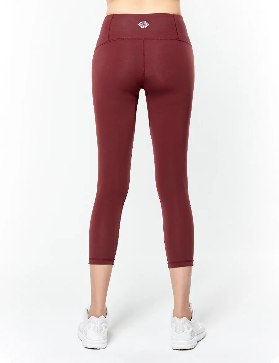 easyoga LESPIRO Strike Out Cropped Tights - X12 Berry/Mint Stripe