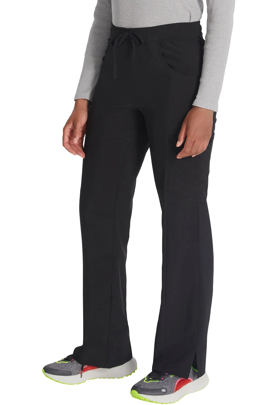 EDS Essentials DK010 Mid Rise Straight Leg Drawstring Pants Black