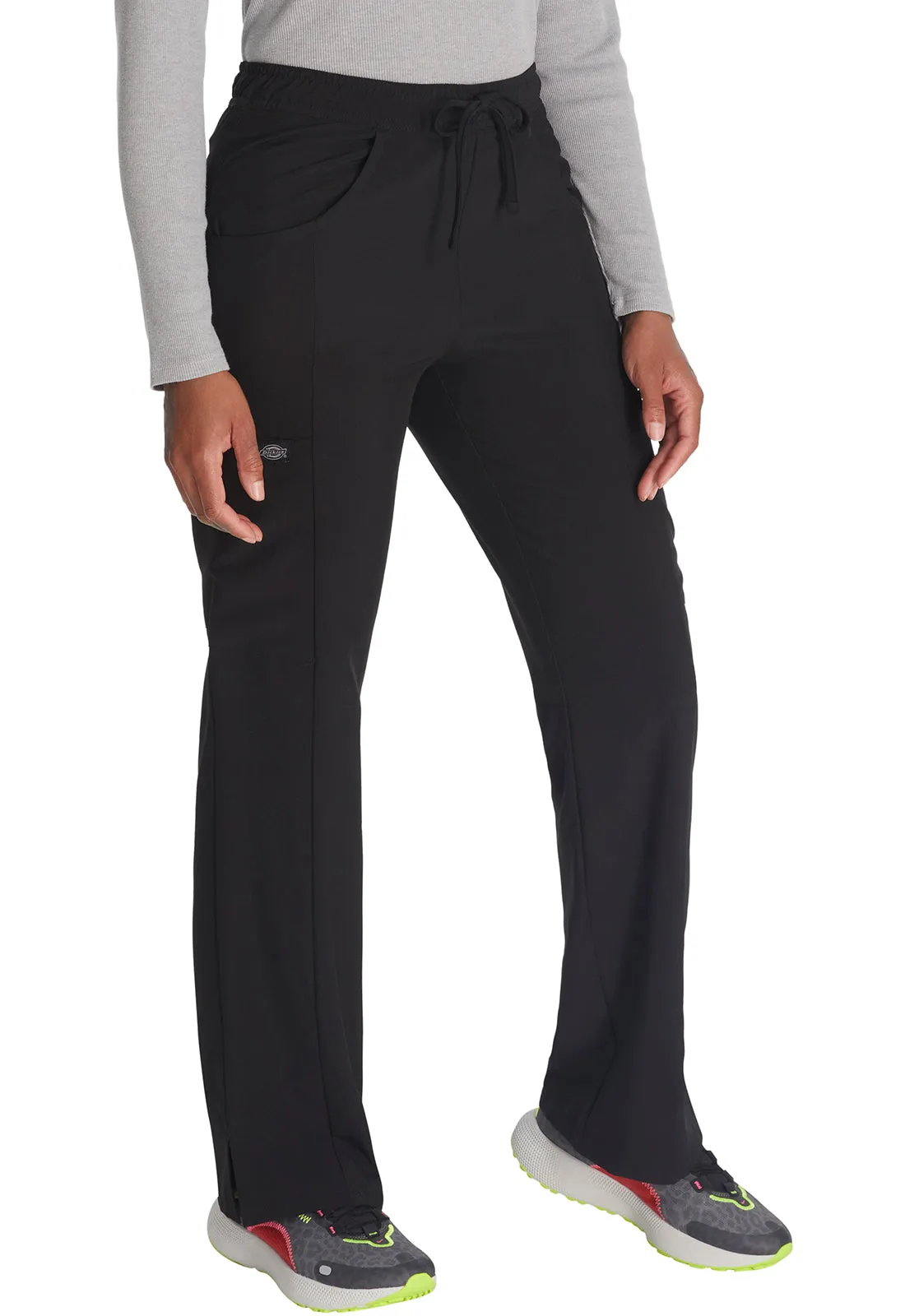 EDS Essentials DK010 Mid Rise Straight Leg Drawstring Pants Black