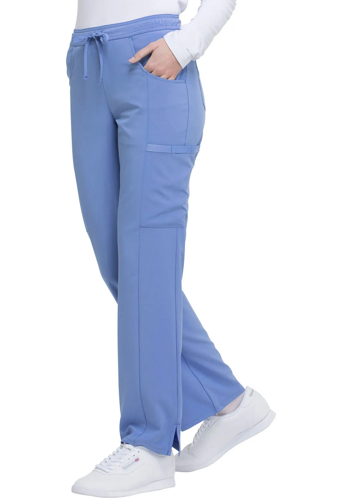 EDS Essentials DK010 Mid Rise Straight Leg Drawstring Pants Ciel