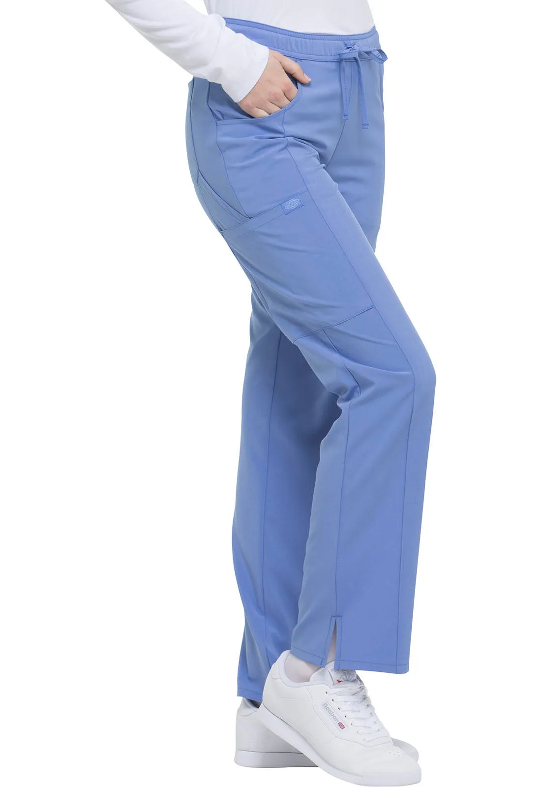 EDS Essentials DK010 Mid Rise Straight Leg Drawstring Pants Ciel