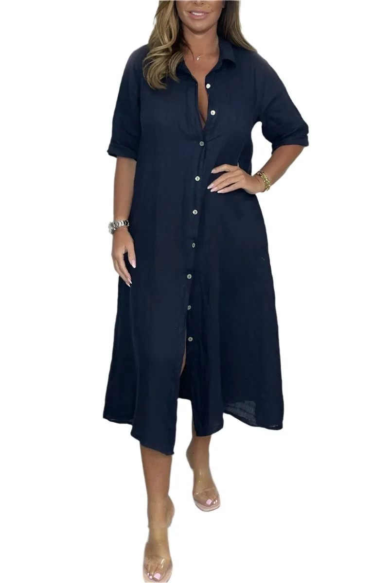 Elisabetta – Elegant Women’s Winter Shirt Dress