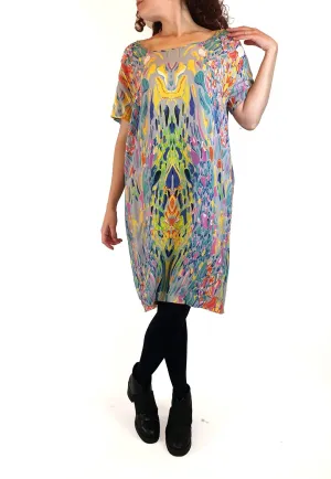 Elm colourful print dress size 10