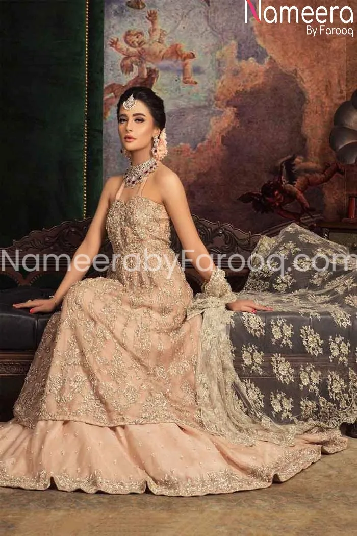 Embellished Long Shirt with Lehenga for Bridal #BN137