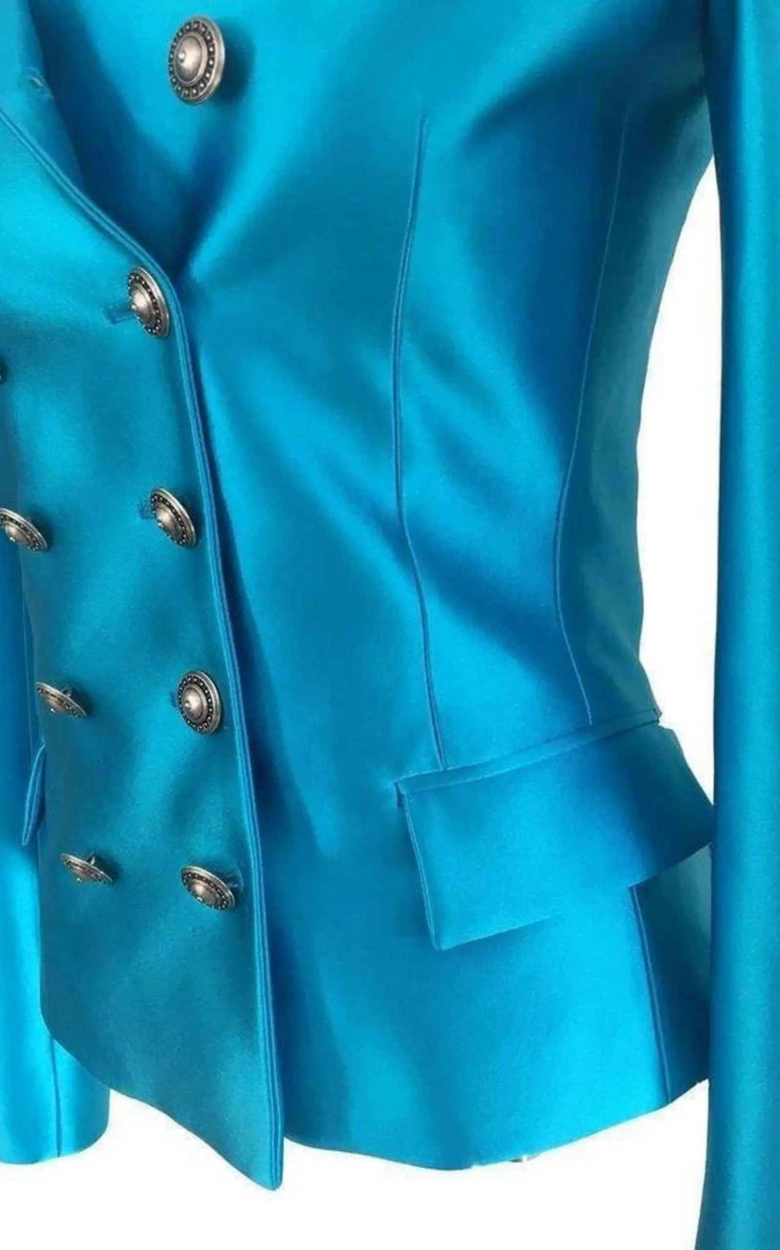 Fausto Puglisi Silk Double Breasted Silk Blazer