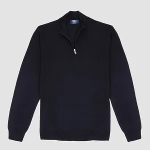 Favonio Quarter Zip Sweater - Navy