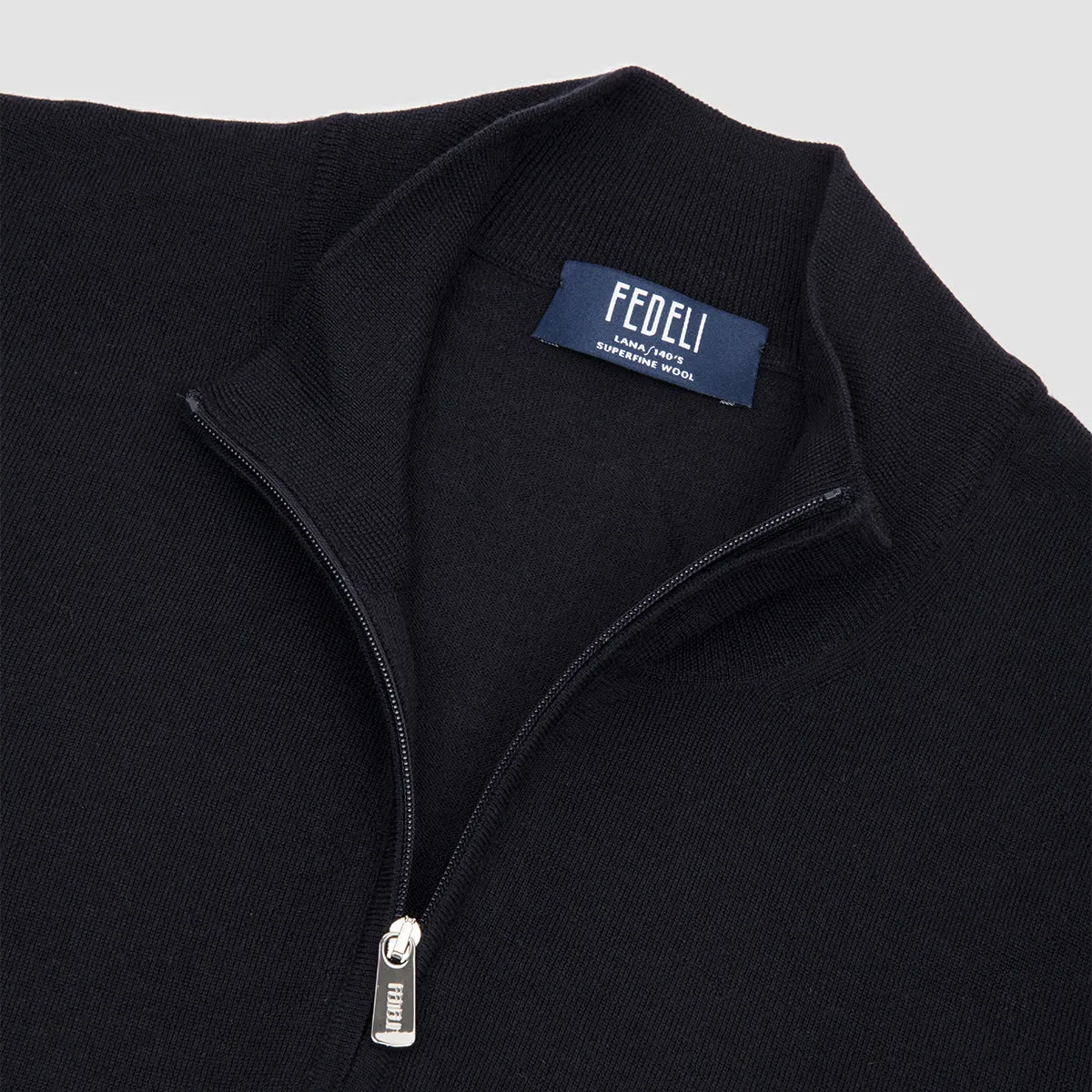 Favonio Quarter Zip Sweater - Navy