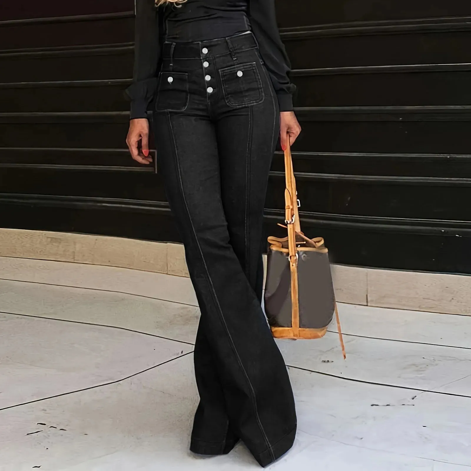 Flare Trousers High Waisted PantS