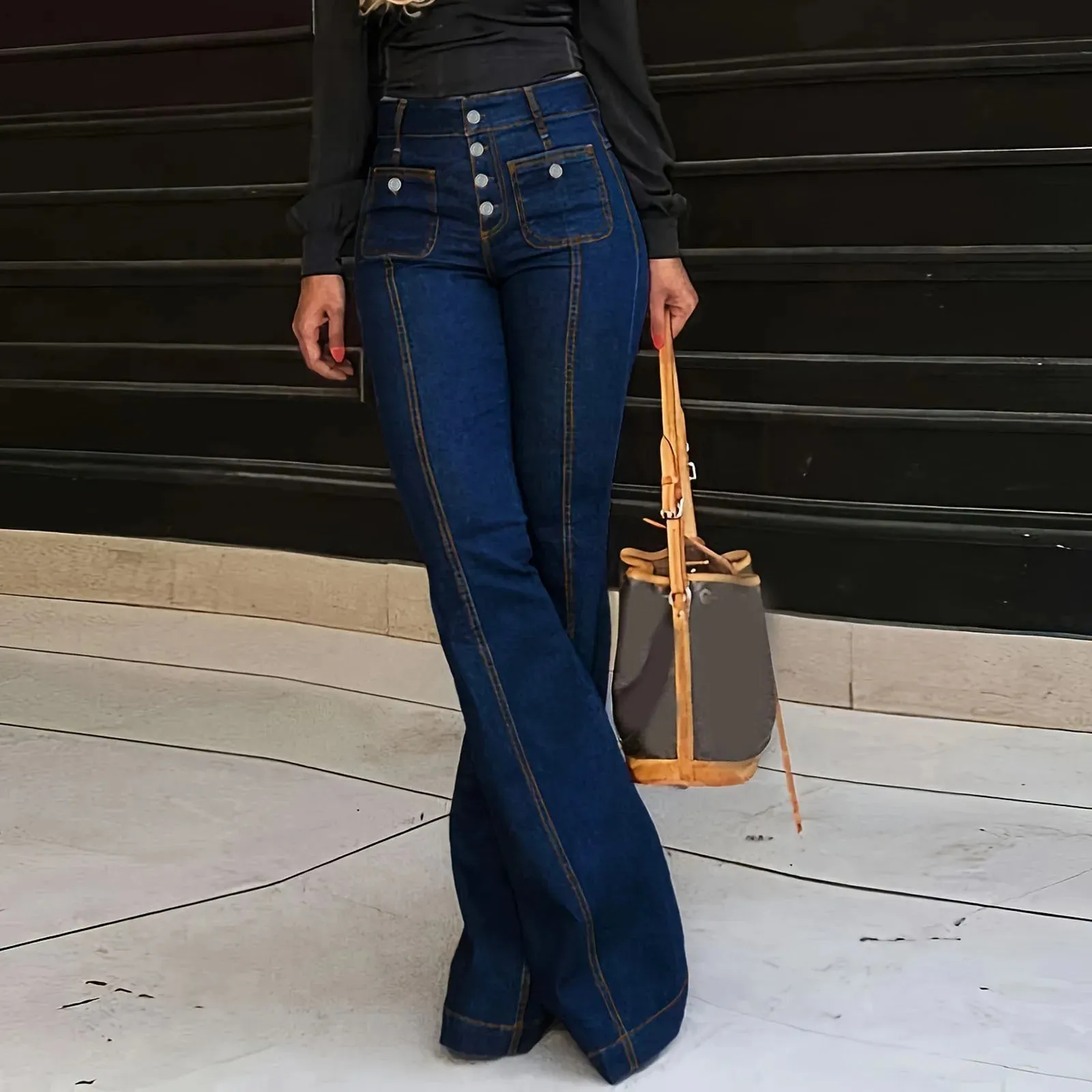 Flare Trousers High Waisted PantS