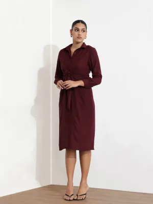 Front Tieup Shirt Dress