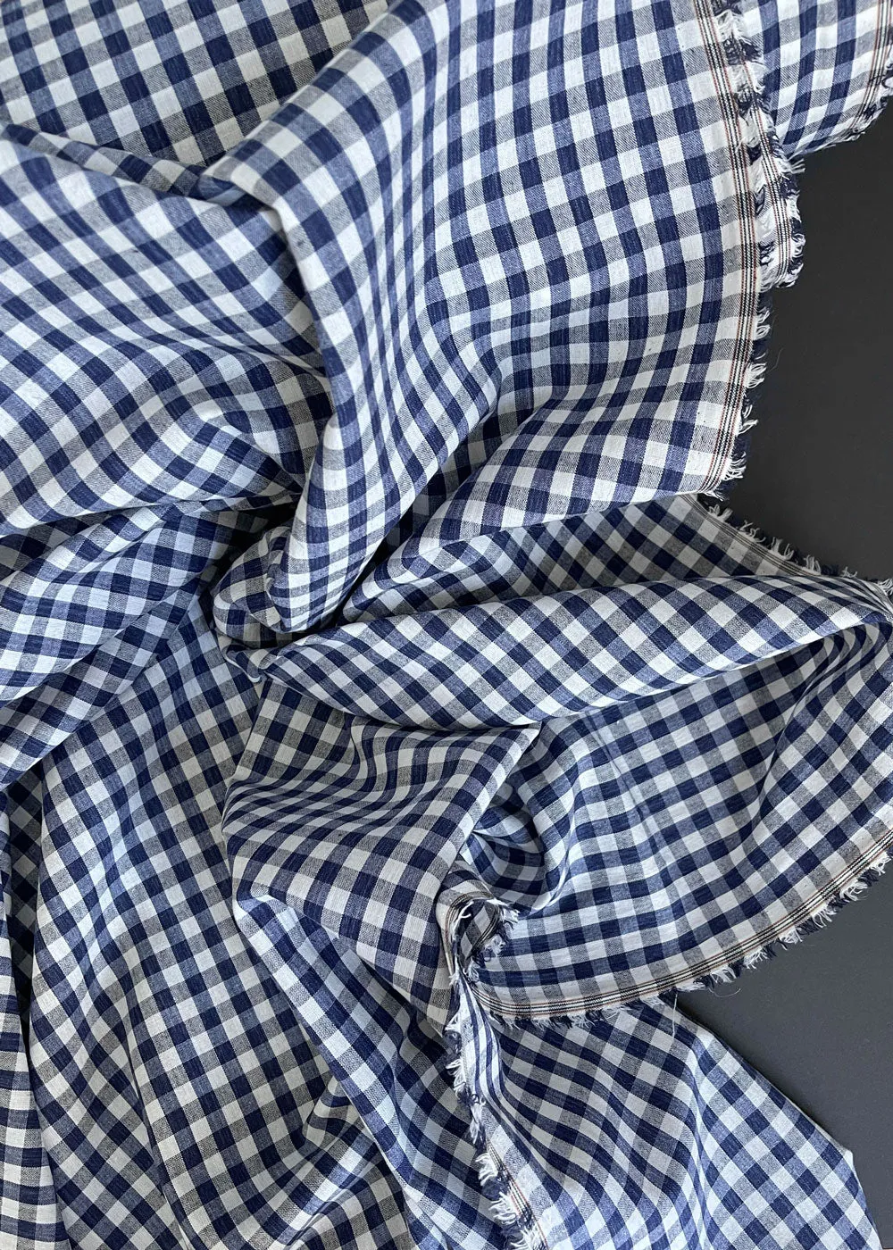 Getaway Cotton Gingham, Classic Navy