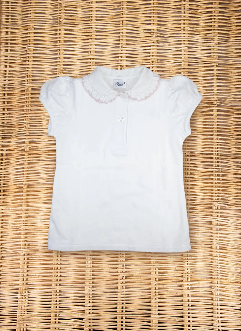 Girl Polo Rouche Collar